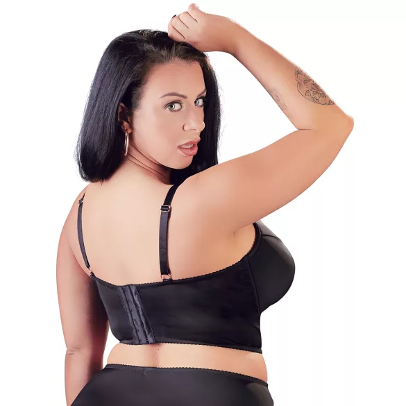 Cottelli Plus Size - koronkowy biustonosz z ramiączkami (czarny)
