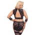 Cottelli Bondage Plus Size - koronkowy zestaw biustonoszy (czarny) - 4XL