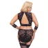Cottelli Bondage Plus Size - koronkowy zestaw biustonoszy (czarny) - 4XL