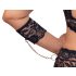 Cottelli Bondage Plus Size - koronkowy zestaw biustonoszy (czarny) - 4XL