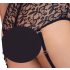 Cottelli Bondage Plus Size - koronkowy zestaw biustonoszy (czarny) - 4XL