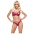 Cottelli Party - komplet bielizny błyszczący - czerwony - 85B/L