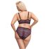 Cottelli Plus Size - przezroczysty zestaw biustonoszy (fioletowy) - 2XL
