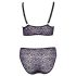 Cottelli Plus Size - przezroczysty zestaw biustonoszy (fioletowy) - 2XL