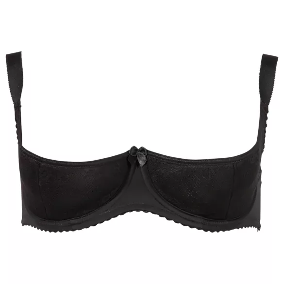 Cottelli Plus Size - biustonosz otwarty - czarny