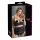 Cottelli Plus Size - biustonosz unoszący piersi z paskami i kółkami (czarny) - 90D