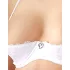 Cottelli - biustonosz typu open bra z koronką i sznurowaniem - biały - 80B/M