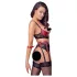 Cottelli Bondage - Matowy, koronkowy biustonosz typu push-up (czerwony) - XL