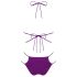 Obsessive Balitta - błyszczące bikini na szyję (fioletowe) - L