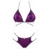 Obsessive Balitta - błyszczące bikini na szyję (fioletowe) - L