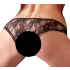 Cottelli - majtki z otwartym krokiem - czarne - XL