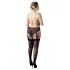 Cottelli Plus Size - koronkowy, otwarty gorset dla kobiet (czarny)