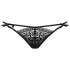 Obsessive - stringi damskie - podwójne paski - koronka czarna - L/XL