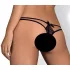 Obsessive - stringi damskie - podwójne paski - koronka czarna - L/XL