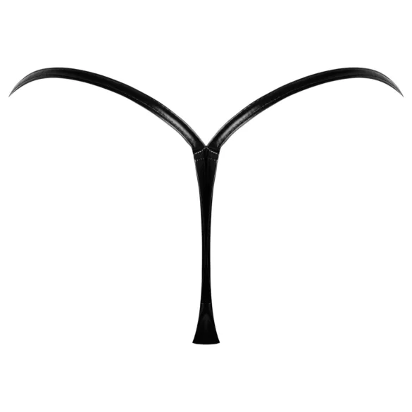 Noir - stringi damskie - połysk - czarne - L/XL