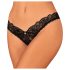 Obsessive Donna Dream - koronka otwarta stringi (czarne) - M/L