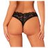 Obsessive Donna Dream - koronka otwarta stringi (czarne) - M/L