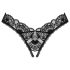Obsessive Donna Dream - koronka otwarta stringi (czarne) - M/L