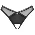 Obsessive - string otwarty - koronka - czarny - XL/XXL