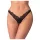 Obsessive - stringi koronkowe transparentne - czarne - 2XL/3XL