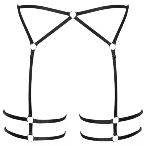 Cottelli - stringi damskie - cienki krój - czarne