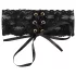 Cottelli - Szeroki, sznurowany koronkowy choker (czarny)