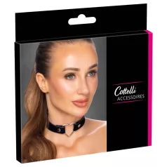 Cottelli - obroża na szyję z sercem - czarna