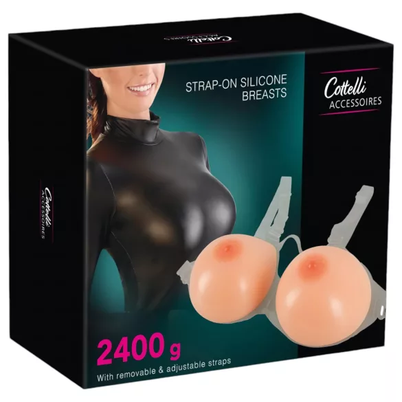 Cottelli - piersi silikonowe push-up do przypięcia - 2x1200g