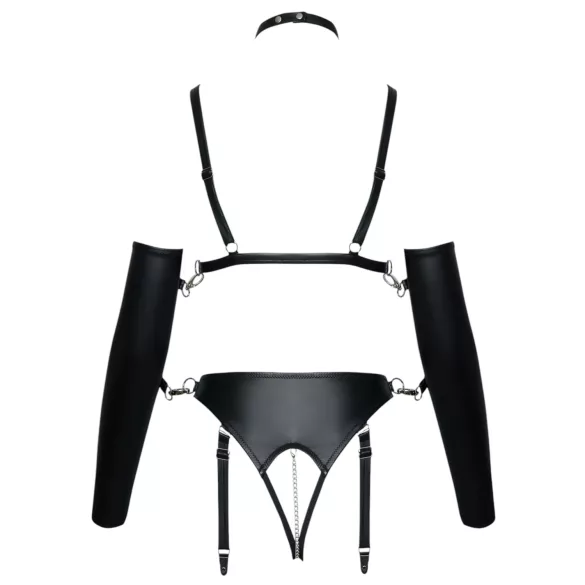 Bad Kitty - uprząż do bondage - zestaw - czarna - L