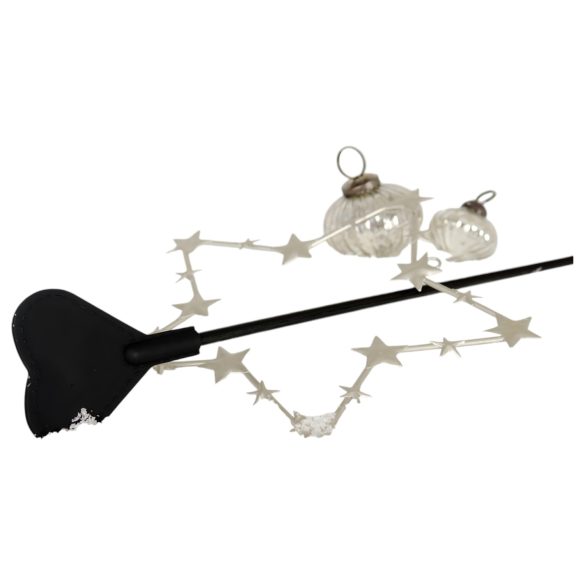 Silikonowa różdżka w serduszka - czarna