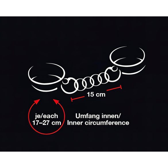 Bad Kitty - kajdanki z sercem - czarne