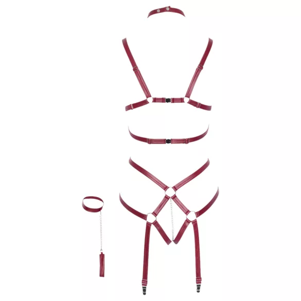 Bad Kitty - czerwony body typu full-body harness - L/XL