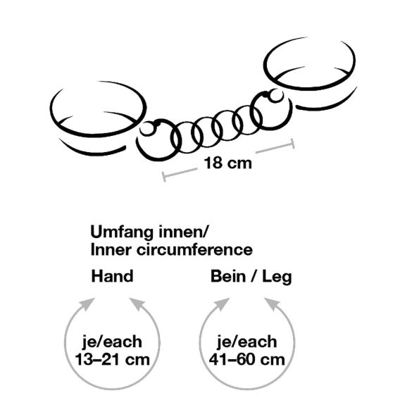 Bad Kitty - kajdanki na uda - czerwone