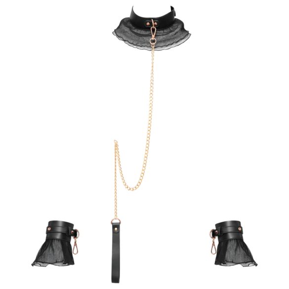 Bad Kitty - falbanka do wiązania (4 części) - czarna