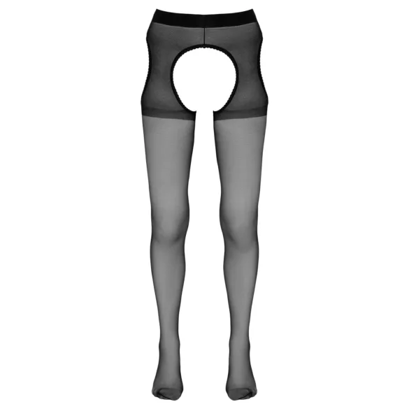 Cottelli - otwarte (crotchless) rajstopy (czarne) - L/XL