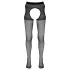 Cottelli - otwarte (crotchless) rajstopy (czarne) - L/XL