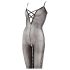 NO:XQSE - Bodystocking z wzorem po bokach - czarny - 2XL/3XL