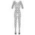 Cottelli - bodystocking siateczkowy - czarny - S-L