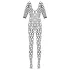 Cottelli - bodystocking siateczkowy - czarny - S-L
