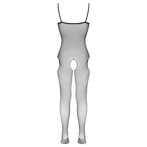 Cottelli Fantasy - siateczkowy bodystocking z wycięciami na biodrach, otwarty (czarny) - S-L