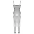 Cottelli Fantasy - siateczkowy bodystocking z wycięciami na biodrach, otwarty (czarny) - S-L