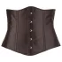 Cottelli Plus Size - gorset satynowy - czarny