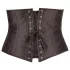 Cottelli Plus Size - gorset satynowy - czarny