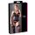Cottelli - Czarna damska bluzka w kwiaty, rozmiar plus - XXL