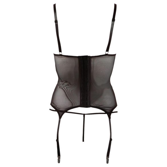 Cottelli - bluzka przezroczysta z błyszczącymi paskami - czarna - L