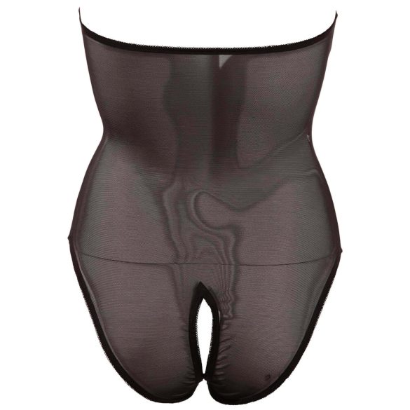 Abierta Fina - body koronkowe - zmysłowy połysk - czarne