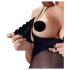 Cottelli - body damskie - aksamitne, regulowane - czarne - 80C/M