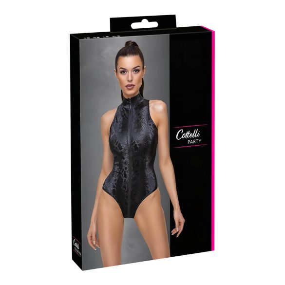 Cottelli Party - body w wężowy wzór (czarny) - M