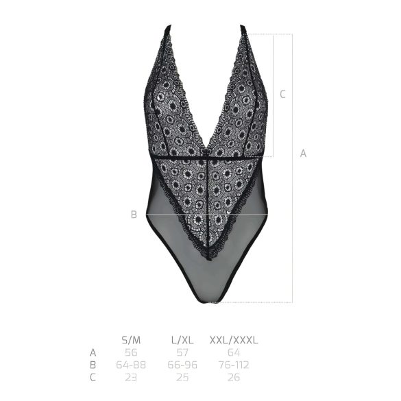 Passion Eco Zinnia - koronkowe body (czarne)