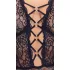 Cottelli Curves Plus Size - body damskie przezroczyste wzorzyste - czarne